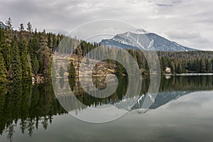 Horské jezero na Slovensku Tatra