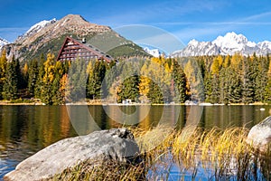 Mountain lake Strbske pleso, High Tatras, Slovakia