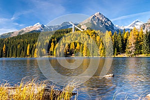 Mountain lake Strbske pleso, High Tatras, Slovakia