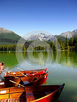 Mountain Lake Strbske Pleso Slovakia