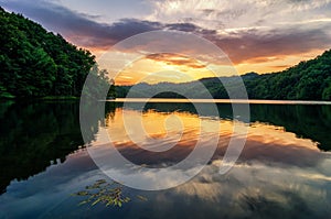 Mountain Lake sunset, Appalachian Mountains