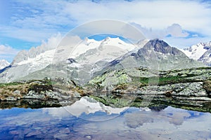 Mountain lake in Switzerland.