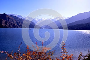 Mountain and lake water, Tianshan Tianchi ,China