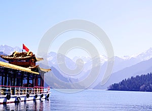 Mountain and lake water, Tianshan Tianchi ,China