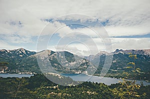 Mountain lakes in Bariloche Argentina