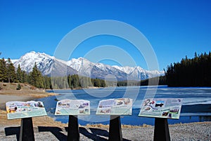 Mountain and lakes in Rockies