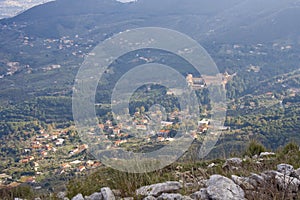 Mountain landscape, abbey view.