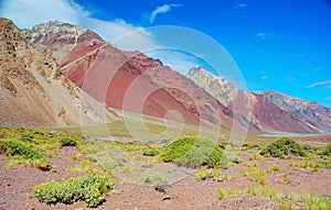 Mountain Landscape at Aconcagua summit