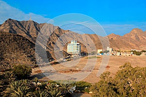 Mountain landscape in Aden, Yemen photo