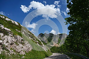 Mountain landscape along the road to Terminillo