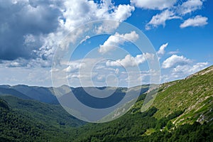 Mountain landscape along the road to Terminillo