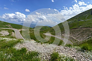 Mountain landscape along the road to Terminillo