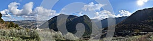 Mountain landscape in altitude in Lebanon around the canyon and the cliffs of river Nahr Ibrahim