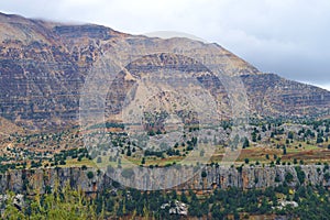 Mountain landscape in altitude in Lebanon photo