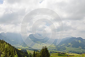 Mountain landscape in Appenzell Switzerland