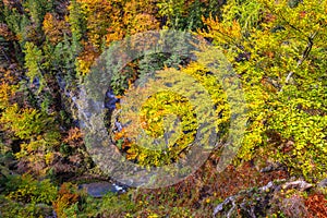 Mountain landscape in autumn day