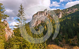 Mountain landscape in autumn season.