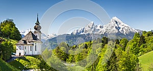 Mountain landscape in the Bavarian Alps, Nationalpark Berchtesgadener Land, Germany photo