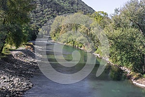 Mountain landscape with a calm river