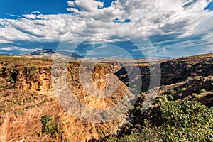 Mountain landscape with canyon, Amhara Region Ethiopia photo