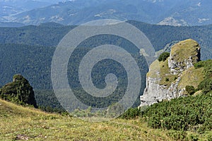 Mountain landscape. Ceahlau mountains, Eastern Carpathians, Romania