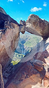 mountain landscape at Chapada dos Veadeiros National Park in Goias, Brazil