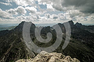 Mountain landscape in a cloudy day