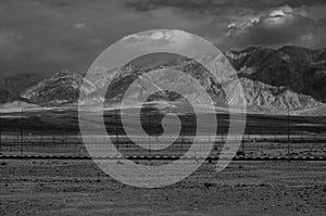 Mountain landscape in a cloudy day