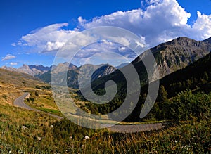 Mountain landscape from Col De Vars