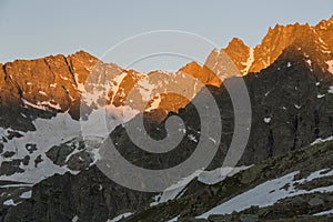 Mountain landscape at dawn