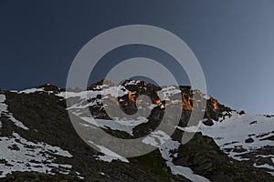 Mountain landscape at dawn