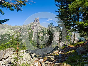 Mountain landscape. Ergaki Nature Park in the mountains of Siberia