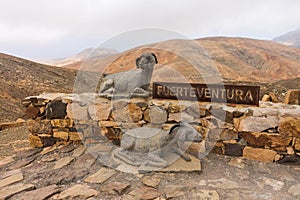 Mountain landscape. Fuerteventira. Canary Islands. Spain photo