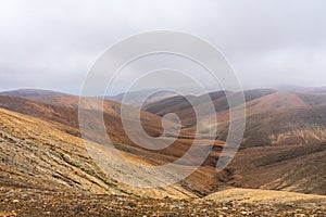 Mountain landscape. Fuerteventira. Canary Islands. Spain photo