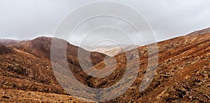 Mountain landscape. Fuerteventira. Canary Islands. Spain photo