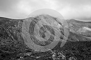 Mountain landscape. Fuerteventira. Canary Islands. Spain photo