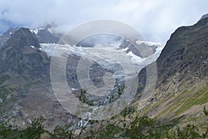 Mountain landscape with gletcher
