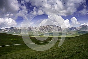 Mountain landscape at Gran Sasso Natural Park, in Abruzzo, Italy