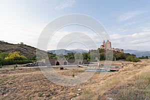 The mountain landscape with the Gremi citadel