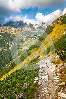 Horská krajina, národní park Vysoké Tatry, Slovensko