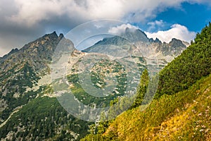 Horská krajina, národní park Vysoké Tatry, Slovensko