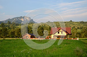 Mountain landscape with house