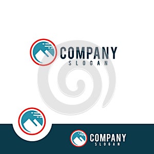 Mountain landscape icon Logo Business Template Vector