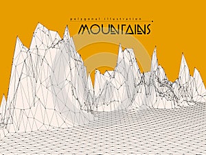 Mountain landscape illustration