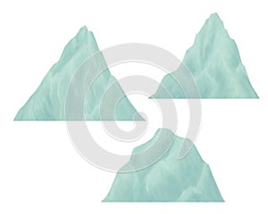 Mountain landscape illustration set photo