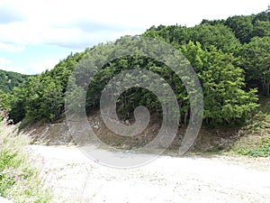 Mountain landscape immortalized on Monte Magnola, reachable by cable car, in Abruzzo