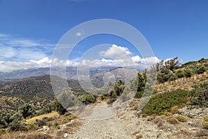 Mountain landscape on the island of Crete