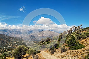 Mountain landscape on the island of Crete