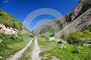 Mountain landscape. Issik-Ata Gorge