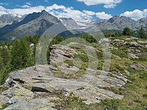 Mountain landscape of Italian Alps near Sondrio